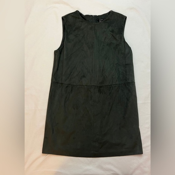 Forever 21 Faux Suede Shift Dress Green Small - Picture 4 of 4